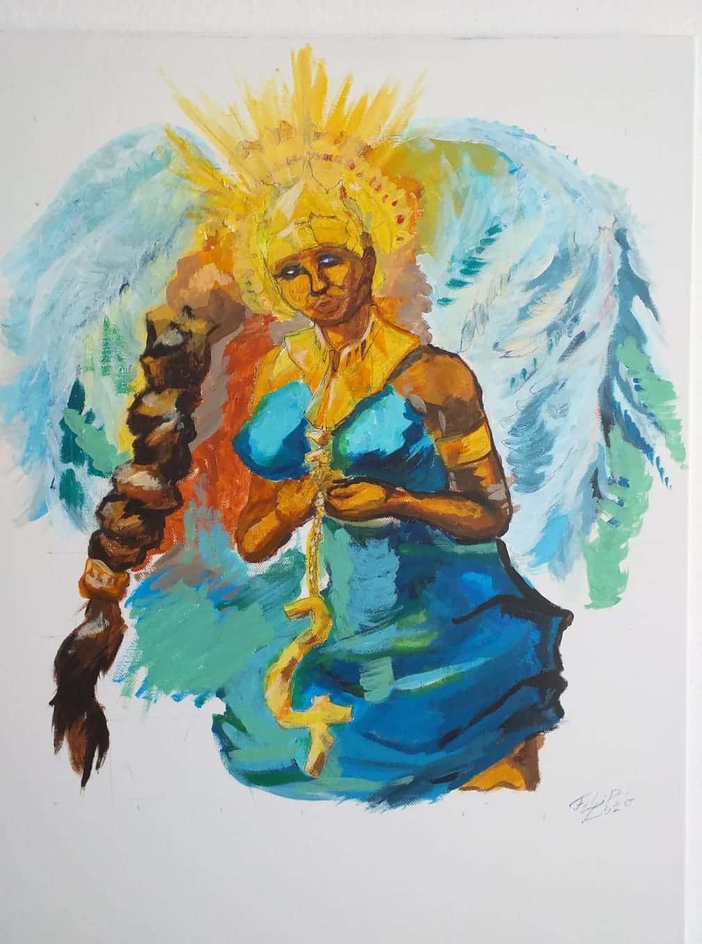 Acrylic painting - angel