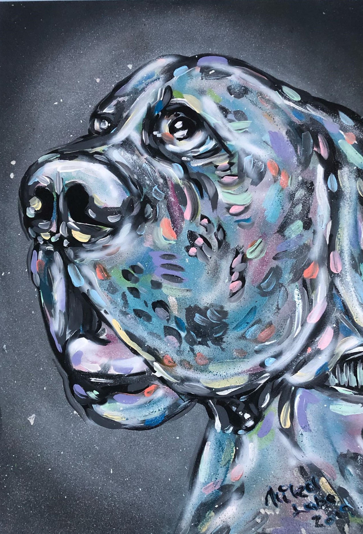 Pop-artový psí portrét nemeckej dogy obraz - MARSYAS