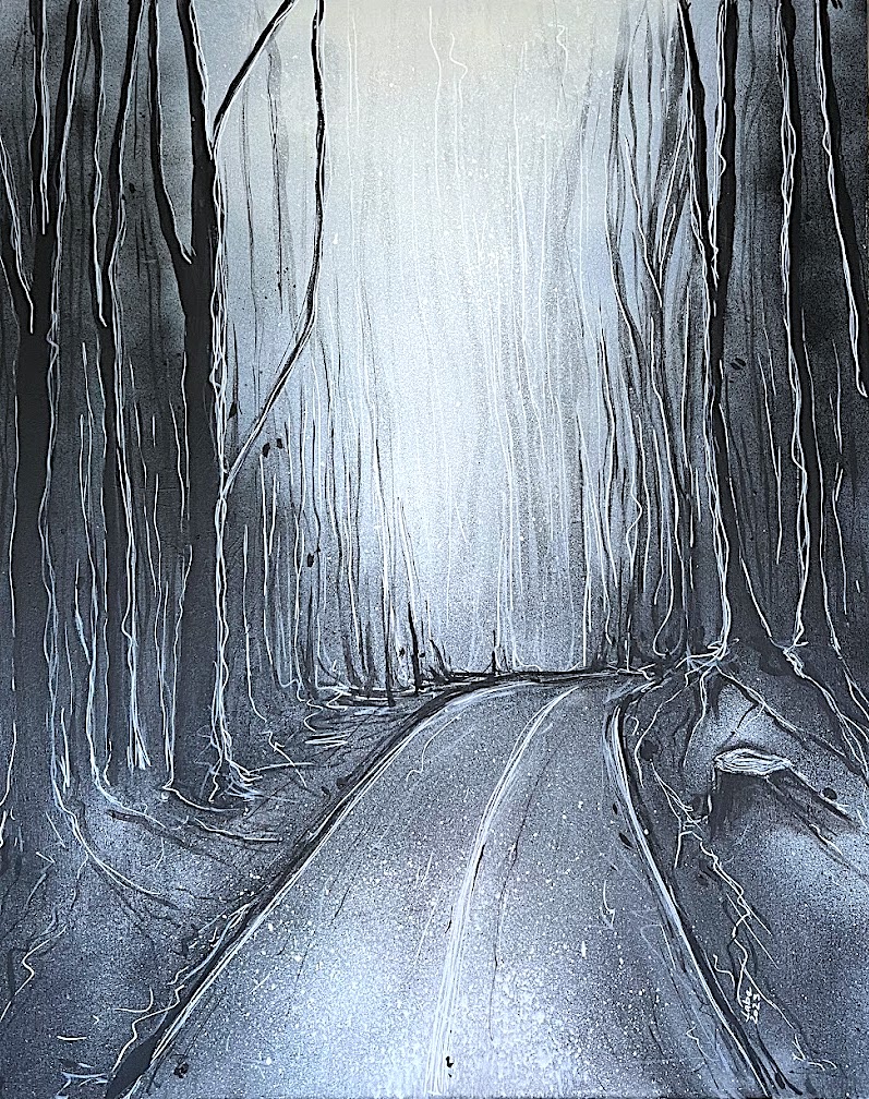 Originálny realistický obraz lesa - THE MYSTERIOUS FOREST