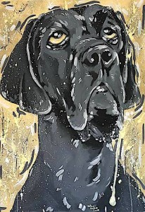 Pop-artový psí portrét nemeckej dogy obraz - WOODOO